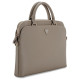 Guess Grained Zipper Pocket Triangle Logo 15" Laptop Bag - Brown