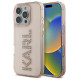 Karl Lagerfeld IML Rhinestones Logo iPhone 16 Pro Case - Pink