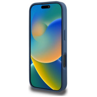 Guess Grained Roses Big 4G logo case for iPhone 16 Pro - blue