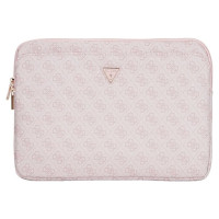 Guess Sleeve 4G Zipper Pocket Triangle Logo 14" Laptop Bag - Pink