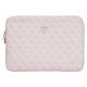 Guess Sleeve 4G Zipper Pocket Triangle Logo 14" Laptop Bag - Pink