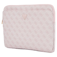 Guess Sleeve 4G Zipper Pocket Triangle Logo 14" Laptop Bag - Pink