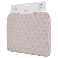 Guess Sleeve 4G Zipper Pocket Triangle Logo 14" Laptop Bag - Pink