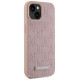 Karl Lagerfeld Leather Monogram Metal Logo MagSafe iPhone 15 Case - Pink