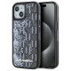 Karl Lagerfeld Liquide Glitter Monogram Gradient iPhone 15 Case - Black