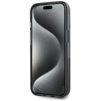 Karl Lagerfeld Liquide Glitter Monogram Gradient iPhone 15 Case - Black