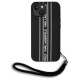 Karl Lagerfeld Saffiano Athleisure Stripes Cord iPhone 15 Case - Pink