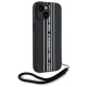 Karl Lagerfeld Saffiano Athleisure Stripes Cord iPhone 15 Case - Pink