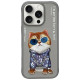 Nimmy Glasses Cool Cat Case for iPhone 16 Pro Max - Gray