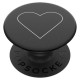 Popsockets 2 White Heart Black Holder and Phone Stand