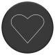 Popsockets 2 White Heart Black Holder and Phone Stand