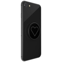 Popsockets 2 White Heart Black Holder and Phone Stand