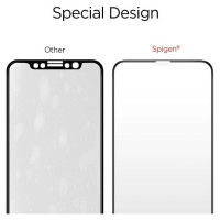 Spigen Glass FC Tempered Glass with Black Frame for iPhone X / XS / 11 Pro