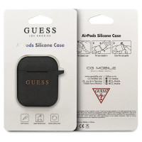 Guess GUACCSILGLBK AirPods cover black/black Silicone Glitter