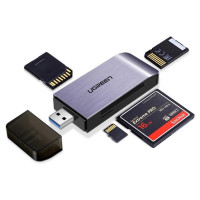Ugreen SD / micro SD / CF / MS card reader for USB 3.0 gray (50541)