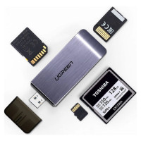 Ugreen SD / micro SD / CF / MS card reader for USB 3.0 gray (50541)