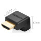 Ugreen HDMI adapter angle connector bottom black (20109)