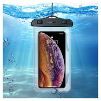 Ugreen LP186 60959 case waterproof IPX8 for 4-6.5" smartphone - black and transparent