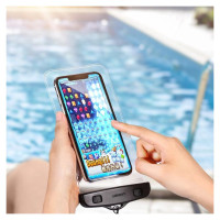 Ugreen LP186 60959 case waterproof IPX8 for 4-6.5" smartphone - black and transparent