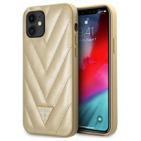 Guess GUHCP12SPUVQTMLBE iPhone 12 mini 5.4" gold/gold hardcase V-Quilted Collection