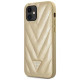 Guess GUHCP12SPUVQTMLBE iPhone 12 mini 5.4" gold/gold hardcase V-Quilted Collection