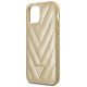 Guess GUHCP12SPUVQTMLBE iPhone 12 mini 5.4" gold/gold hardcase V-Quilted Collection
