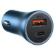 Baseus Golden Contactor Pro fast car charger USB Type C / USB 40 W Power Delivery 3.0 Quick Charge 4+ SCP FCP AFC + USB Type C cable - Lightning blue (TZCCJD-03)