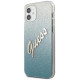 Guess GUHCP12SPCUGLSBL iPhone 12 mini 5.4" blue/blue hardcase Glitter Gradient Script