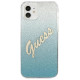 Guess GUHCP12SPCUGLSBL iPhone 12 mini 5.4" blue/blue hardcase Glitter Gradient Script