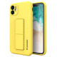 Wozinsky Kickstand Case silicone cover for iPhone 12 Pro yellow