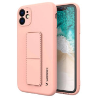 Wozinsky Kickstand Case Silicone Stand Cover for Samsung Galaxy A32 5G Pink