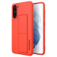 Wozinsky Kickstand Case Silicone Stand Cover for Samsung Galaxy S21 + 5G Red