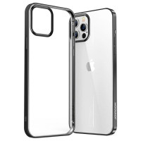 Joyroom New Beautiful Series ultra thin case with electroplated frame for iPhone 12 Pro Max black (JR-BP796)