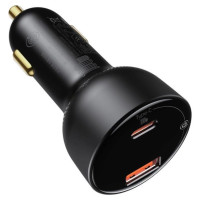 Baseus Superme szybka ładowarka samochodowa USB / USB Typ C 100W PPS Quick Charge Power Delivery czarny (CCZX-01)