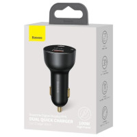 Baseus Superme szybka ładowarka samochodowa USB / USB Typ C 100W PPS Quick Charge Power Delivery czarny (CCZX-01)