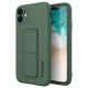Wozinsky Kickstand Case Silicone Stand Cover for Samsung Galaxy A72 4G Dark Green