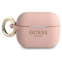 Guess GUAPSGGEP AirPods Pro cover pink/pink Silicone Glitter