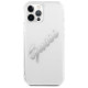 Guess GUHCP12MKTRSVSI iPhone 12/12 Pro 6.1" Transparent hardcase Vintage Script Silver