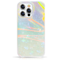 Kingxbar Shell Series luxury elegant phone case for iPhone 13 Pro pearl-mint