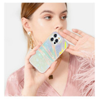 Kingxbar Shell Series luxury elegant phone case for iPhone 13 Pro pearl-mint