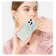 Kingxbar Shell Series luxury elegant phone case for iPhone 13 Pro pearl-mint
