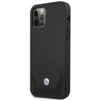 BMW Etui BMW BMHCP12LRSWPK iPhone 12 Pro Max 6,7" czarny/black hardcase Leather Perforate