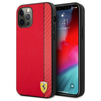 Ferrari FESAXHCP12LRE iPhone 12 Pro Max 6.7" red/red hardcase On Track Carbon Stripe