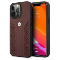BMW Etui BMW BMHCP13LRSPPR iPhone 13 Pro/13 6,1" czerwony/red hardcase Leather Curve Perforate
