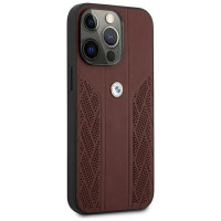 BMW Etui BMW BMHCP13LRSPPR iPhone 13 Pro/13 6,1" czerwony/red hardcase Leather Curve Perforate