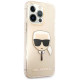 Karl Lagerfeld KLHCP13LKHTUGLGO iPhone 13 Pro / 13 6,1" złoty/gold hardcase Glitter Karl`s Head