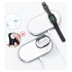 Choetech Qi 2in1 wireless charger for smartphones / Apple Watch with stand (MFI) USB Type C white (T317)