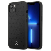Mercedes MEHCP13SPSQBK iPhone 13 mini 5,4" czarny/black hardcase Leather Stars Pattern