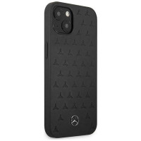 Mercedes MEHCP13SPSQBK iPhone 13 mini 5,4" czarny/black hardcase Leather Stars Pattern