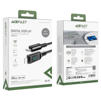 Acefast cable MFI USB Type C - Lightning 1.2m, 30W, 3A black (C6-01 Black)